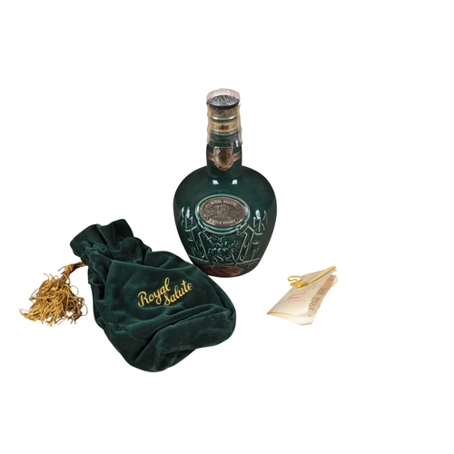 314 - Chivas Royal Salute 21 Year Old Blended Scotch Whisky, presented in a Spode ceramic flagon with velv... 