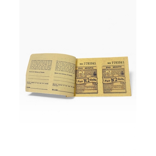 Vintage UK Motor Fuel Ration Book (Motor Car 1101–1500 CC, 10–13 H.P ...