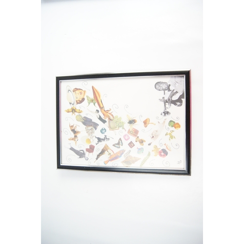112 - Linda King (British, b.1958), A Pair of Mixed-Media Collages, 'Louis Blows Up a Storm' and 'Bathnigh... 