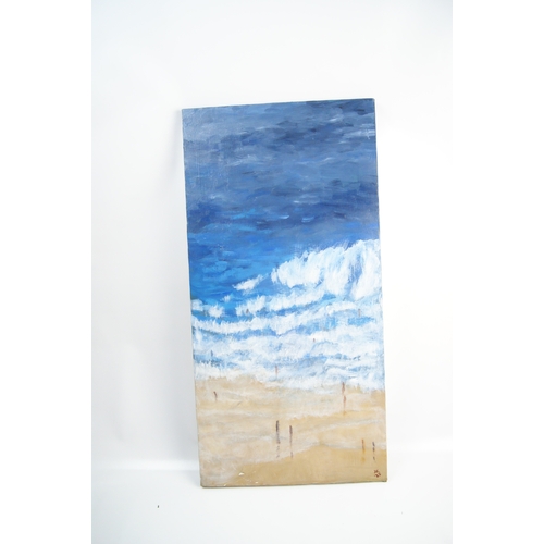 118 - Angela King, Reflection in the Tate mezzanine, Acrylic on CanvasThis original contemporary abstrac... 