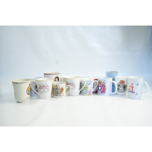74 - A Collection of British Royal Commemorative and Miscellaneous Ceramic Mugs and BeakersA collection... 