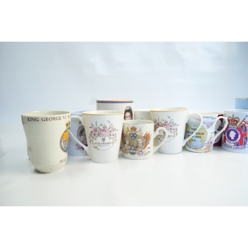 74 - A Collection of British Royal Commemorative and Miscellaneous Ceramic Mugs and BeakersA collection... 
