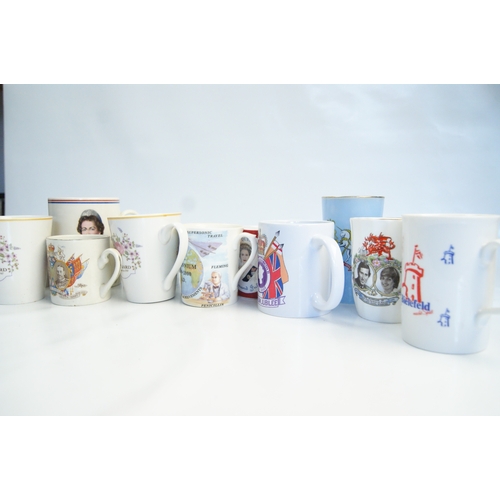 74 - A Collection of British Royal Commemorative and Miscellaneous Ceramic Mugs and BeakersA collection... 