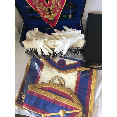 2 - Of Masonic interest: A large quantity of regalia,
to include ceremonial mantle, aprons, jewels etc.,... 