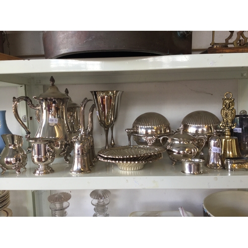 16 - A quantity of silver plate,
to include coffeewares, cruets etc -