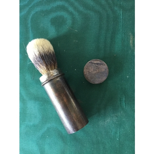 31 - A silver mounted shaving brush holder,
A & J Zimmerman, Birmingham 1902 -