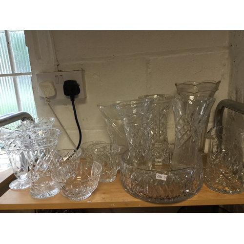 126 - A quantity of cut glass vases,
bowls etc -