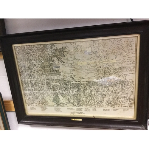 140 - After Thomas Walter Wilson & Frank Walton
'The Lawn at Goodwood', 1886
An oak framed lithographic pr... 