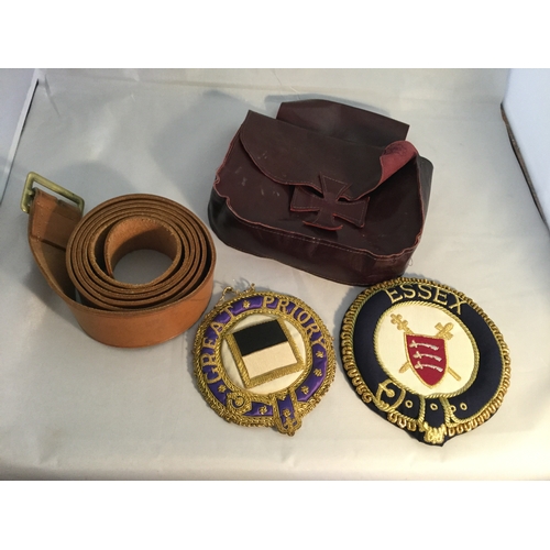 26 - Of Masonic Interest: 
A quantity of items, to include collars, jewel etc., including Eagle collar, e... 