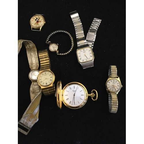 125 - A mixed lot of costume and silver jewellery 
and watches -