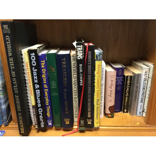 185 - A shelf of books, assorted interest -