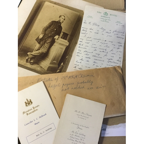 235 - A collection of photographs and ephemera, 
mostly relating to the Chawner & Golding families, believ... 