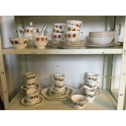 111 - A Royal Standard part coffee and tea service, together with a Colclough tea set -