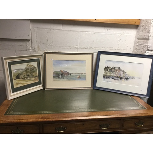 182 - Diana Underwood, 20th Century - 
Watercolour of Dell Quay, Christchurch and other pictures and print... 
