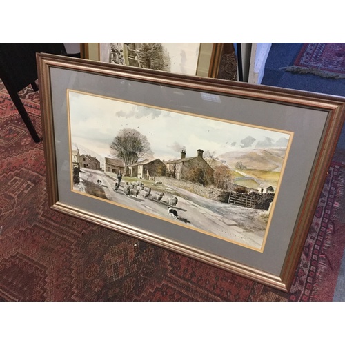 188 - After Alan Engham - 
Two prints of a shepherd and his flock and another print (3) -