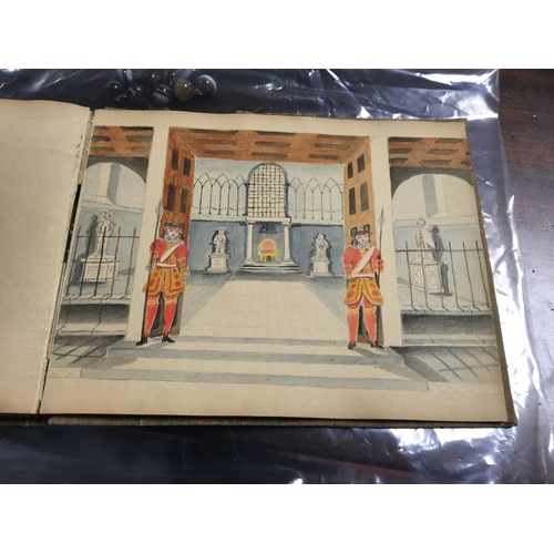 196 - An interesting early 20th century artists sketch book, containing marine studies, interior scenes et... 