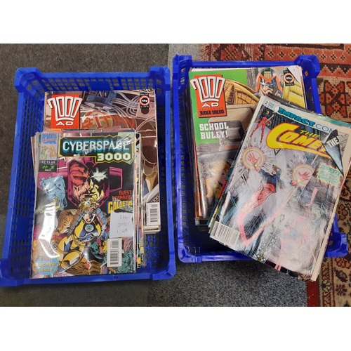 209 - A quantity of comics, many 2000 AD, Judge Dredd, The Comet etc -