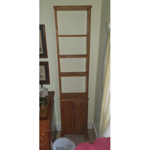 341 - A pine freestanding display/bookcase -