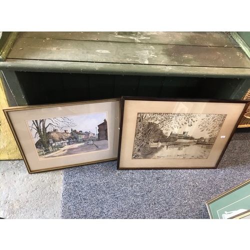 205 - A mixed lot of pictures and prints -