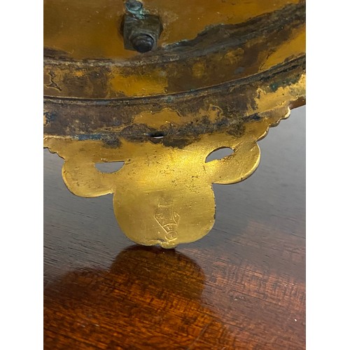 294 - A pair of Victorian ormolu and bronze candle holders, with dished top over three bird supports, circ... 