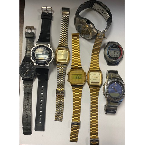 56 - Approximately fifteen wristwatches, mostly Casio -