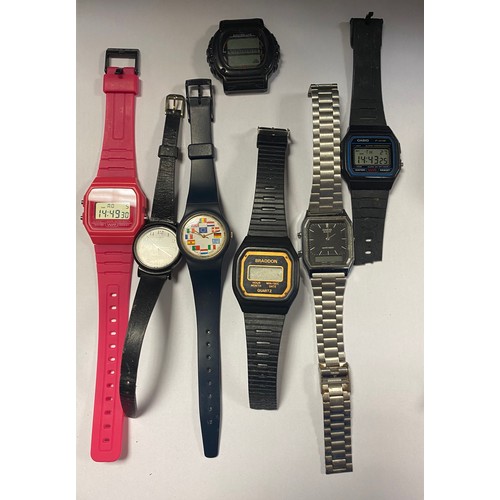 56 - Approximately fifteen wristwatches, mostly Casio -