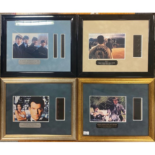 131 - Four limited edition framed film cells, comprising Beatles - Washington DC 1964, Indiana Jones and t... 