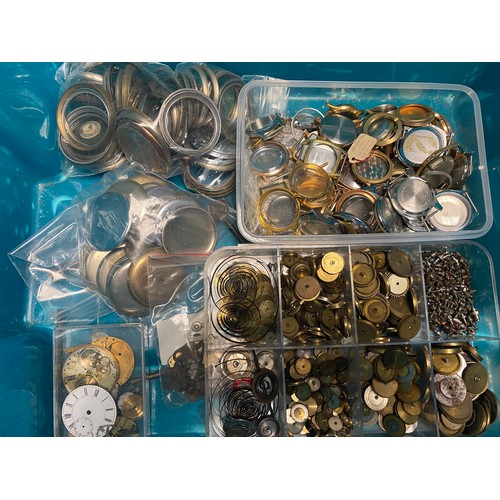 47 - A quantity of watch part, dials, cases etc -