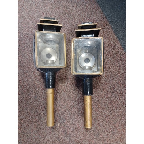 350 - A pair of coach lamps -