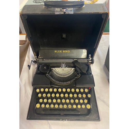 207 - A vintage Bluebird typewriter -