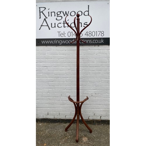 299 - A bentwood flush standing hall stand -