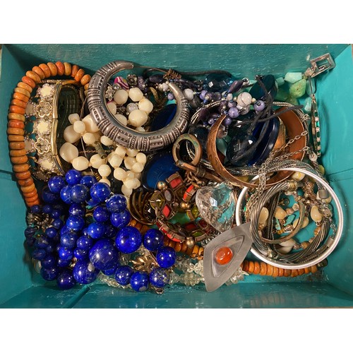 6 - Two boxes of costume jewellery -