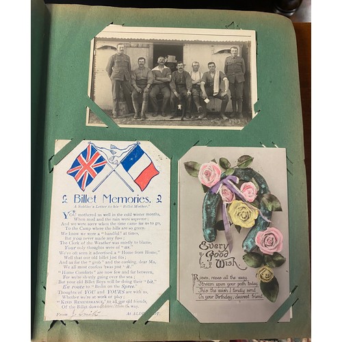 250 - Postcards: an album of approximately 300 postcards, including military, greetings and topographical ... 