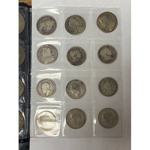 227 - Coins: a collection of pre-decimal coins, including early milled British and World silver, banknotes... 