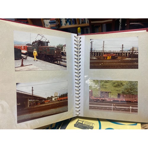 155 - Four albums of railway photographs, together with a small quantity of railway books -