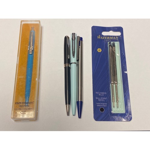 231 - A group of pens, to include Waterman, Parker and Papermate ball points -