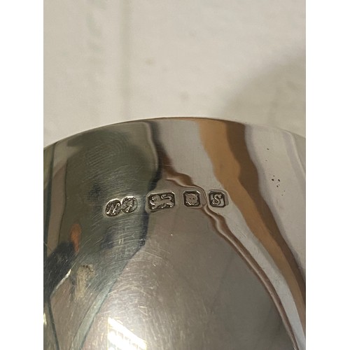 3 - A modern silver cup, London 1973, engraved with initials -