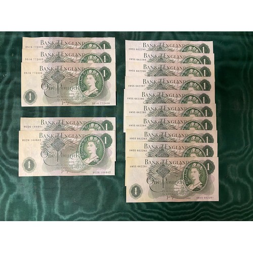 241 - Scripophily: a quantity of GB banknotes, including C series £5 note -