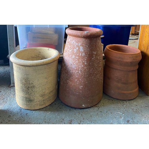 457 - Three chimney pots -