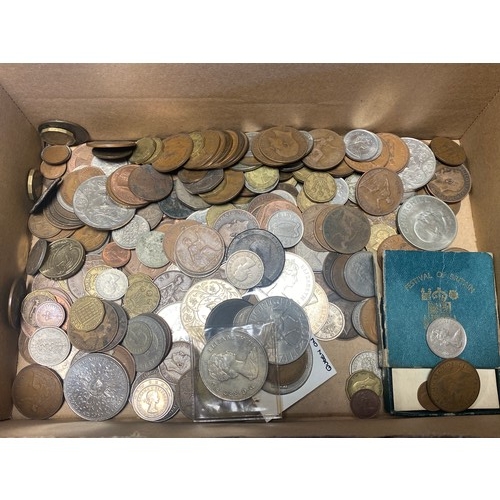 233 - Coins: a box of assorted GB coins -