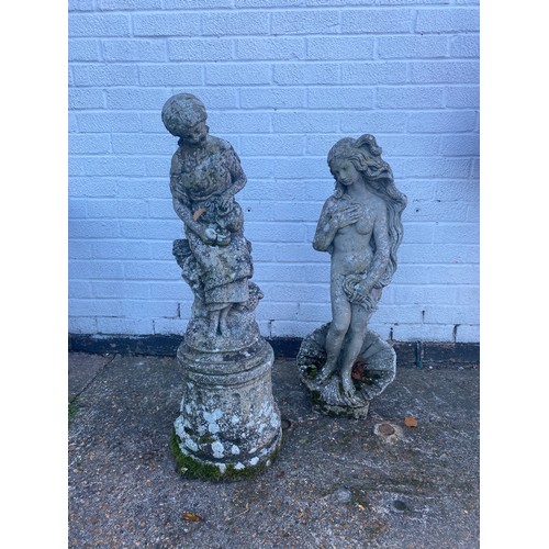 464 - Two garden statues -