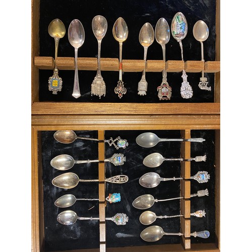 40A - A small quantity of silver spoons and a quantity of EPNS spoons -