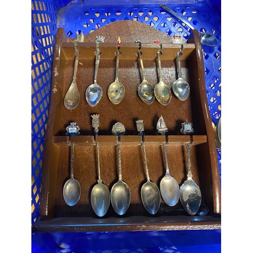 40A - A small quantity of silver spoons and a quantity of EPNS spoons -