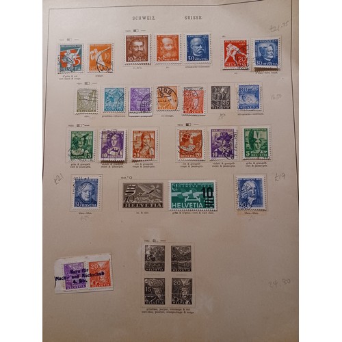 239 - Stamps: Switzerland on pages, cat £1,400 -