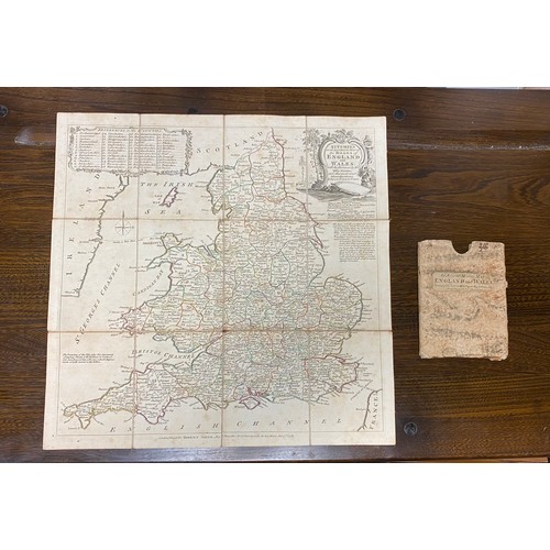 208 - Kitchins Most Accurate Map of the Roads of England & Wales, printed for Robert Sayer, 1786, with ori... 