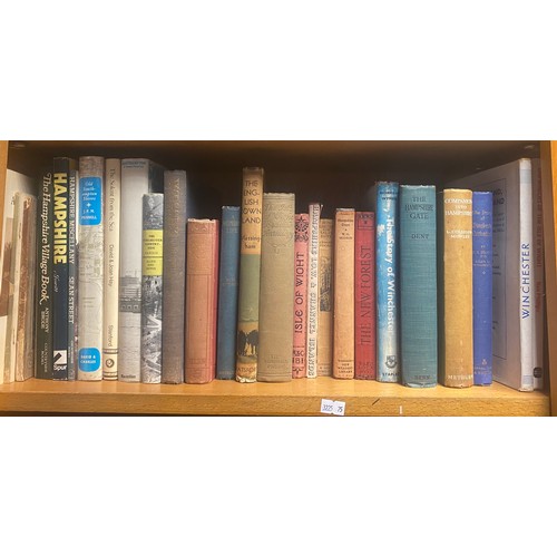 209 - Three shelves of books, mostly New Forest, Hampshire and Isle of Wight interest -