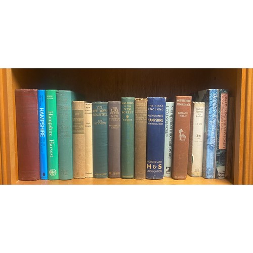 209 - Three shelves of books, mostly New Forest, Hampshire and Isle of Wight interest -