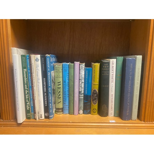 209 - Three shelves of books, mostly New Forest, Hampshire and Isle of Wight interest -