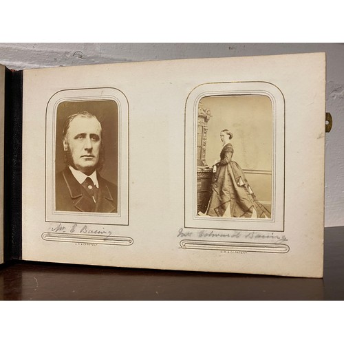 300 - A Victorian carte-de-visite album and contents, to include Charles Dickens, Baring family, Charles N... 