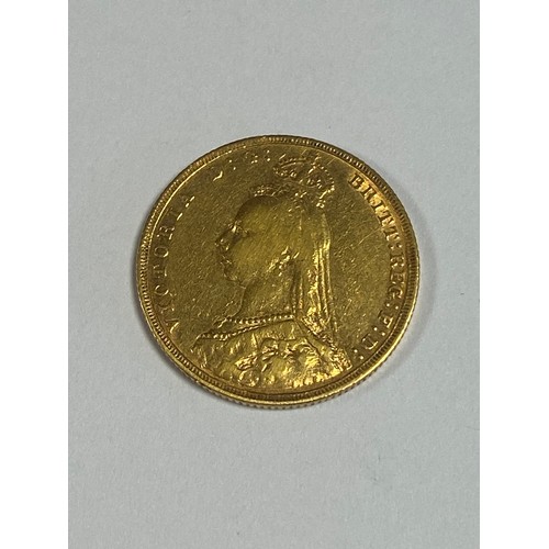 97 - Coins: an 1892 Queen Victoria sovereign -